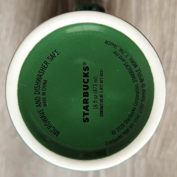 Starbucks Christmas Tree Coffee Mug Cup 16 oz Green Holiday Pine Mermaid Logo - Picture 5 of 6
